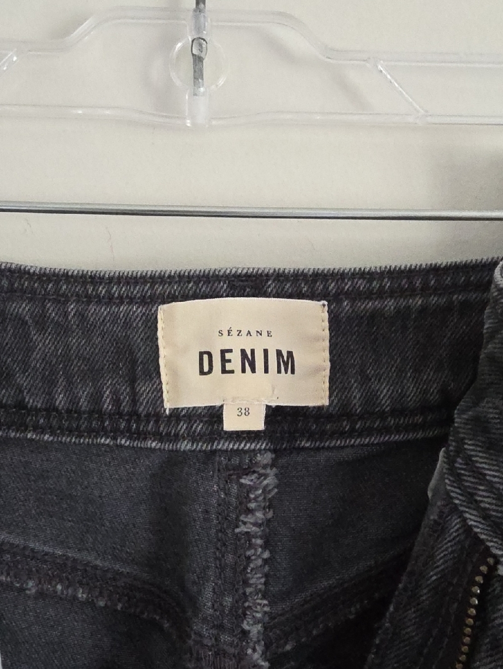 Sezane Black Wide-Leg Flare Jeans - Picture 8 of 9